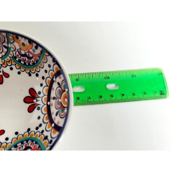 Dash Of That Ceramic Spoon Rest White Floral Design Large Ladle Size Earthenware - Picture 8 of 10